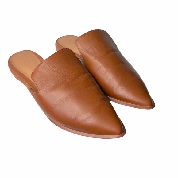 leather slide mules